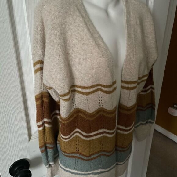 Striped Multicolor Women's cardigan Sweater size s - Picture 2 of 8
